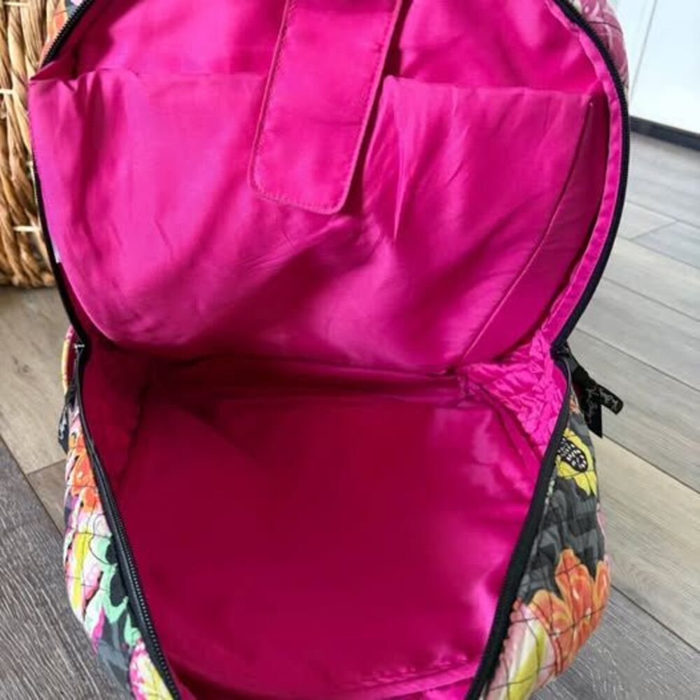 Vera Bradley “Ziggy Zinnia” Floral Paisley Quilted Backpack - Picture 9 of 10